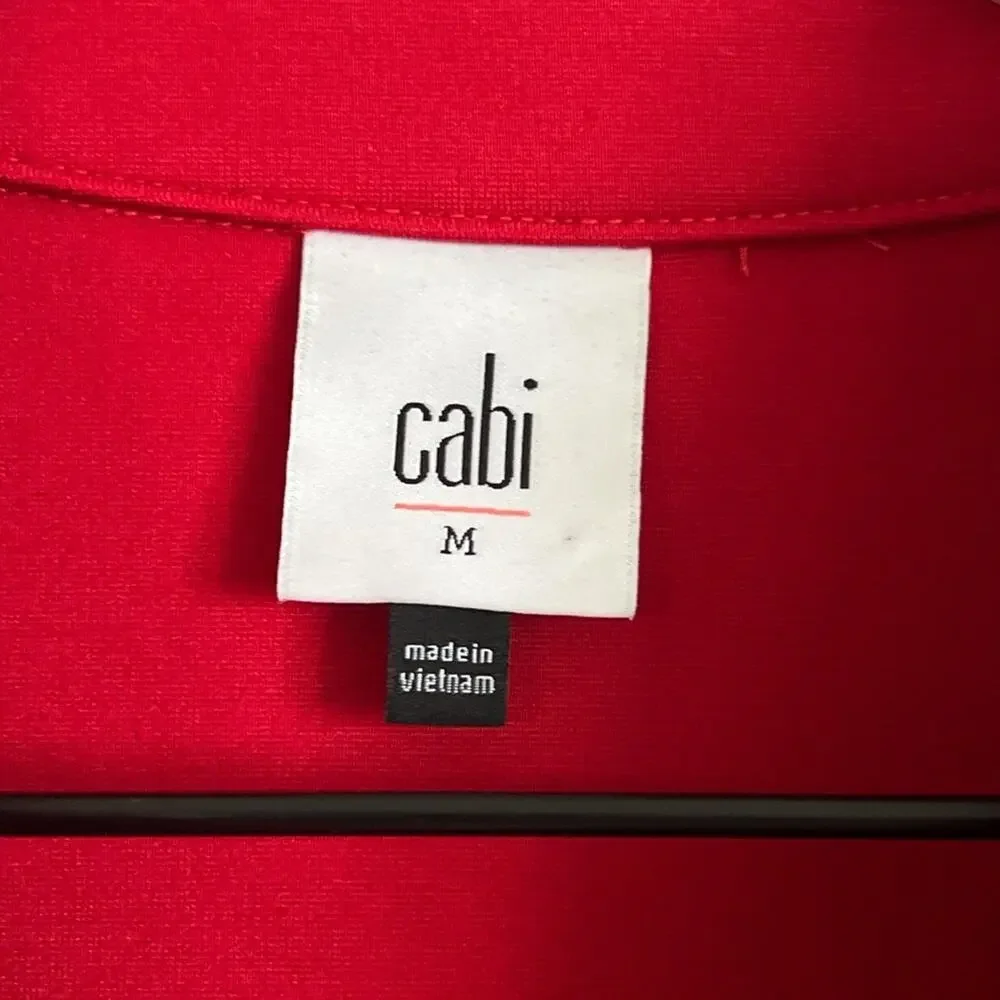 Cabi Broadcast Jacket and Skirt Matching Set Medium 6 Red Gold Ponte Knit 6671